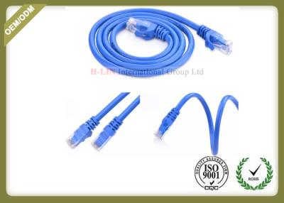 China Blue Color Cat6 Network Patch Cord 24AWG With RJ45 Plug Connector for sale