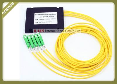 China fibra óptica CWDM del canal del multiplexor 4 de la división de la longitud de onda 1610nm con el conector del SC APC en venta