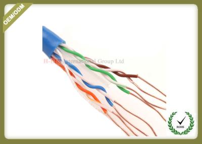 China Cat6 Utp Network Fiber Cable Solid Copper Pass Fluke Test 4 Pair 305m for sale