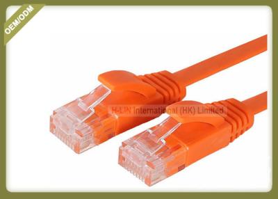China Cat5e Copper Network Patch Cable Multi Wire With Orange Color PVC Jacket for sale