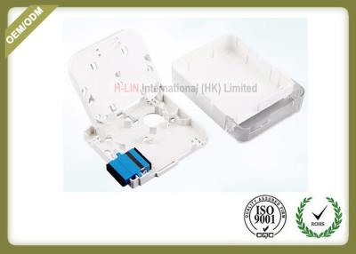China LC SC Duplex Fiber Access Terminal Box White Color With Transparent Cover Lid for sale