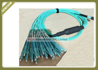 China 3m / 5m / 10m Optical Patch Cord 1250 ~ 1650nm Wavelength With MPO - LC Connector for sale