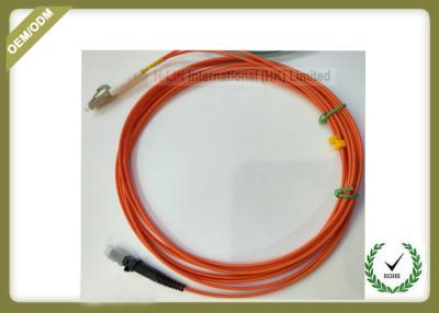 China 2M Multimode Fiber Optic Patch Cord Dual Core 50 / 125 With Orange Color for sale
