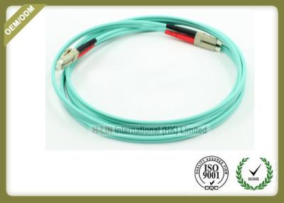 China Duplex OM3 LC To LC Multimode Fiber Optic Patch Cable Jumper For Telecommunications for sale