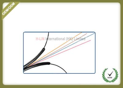 China Indoor 4 Core FTTH Fiber Optic Cable Black LSZH Jacket CE/ISO/ROHS Certificated for sale