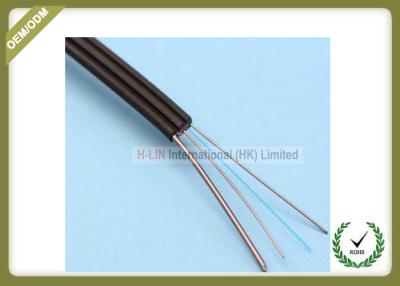 China Outdoor Fiber Optic Drop Cable 1 Core Steel Wire PVC / LSZH Jacket Flexible for sale