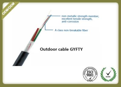 Chine Câble à fibres optiques de fibre extérieure de GYFTY avec le porteur central de FRP avec le fil d'armid pour à vendre