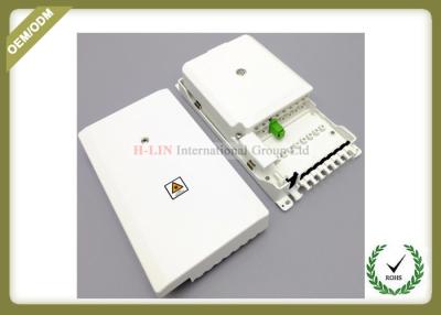 China White color 8core wall mountable fiber access terminal box for SC or LC fiber port for sale