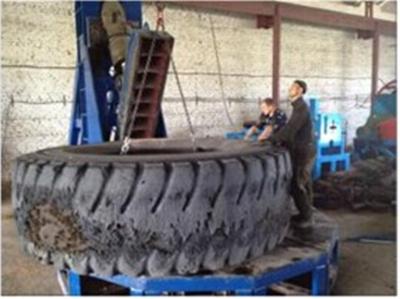 China Scrap Shear Waste Tyre Recycling Machine Hydraulic Tire Cutting Machine For Rubber Hose for sale
