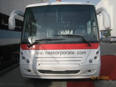 China Full Aluminum Body Long Airport Passenger Bus With Short Turn Radius for sale
