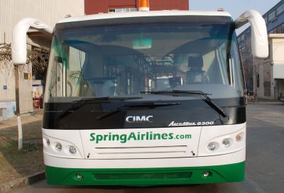 China Tarmac Airport Apron Bus Full Aluminum Body CE for sale