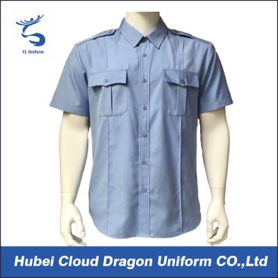 中国 軍の折目が付いている保証作業服の濃紺の不足分の袖のワイシャツ 販売のため