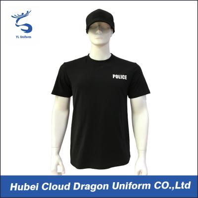 China O- Nick Security Guard T Shirts With 100% Cotton Rib Collar , Hand / Machined Wash for sale