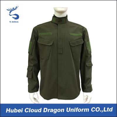 中国 深緑色の女性/メンズはジャケット、軍隊を設計します混合された材料が付いているワイシャツを働かせます 販売のため