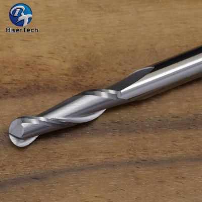China Tungsten Cobalt Alloy 2 Flute Ballnose End Mill Spiral Edge for sale
