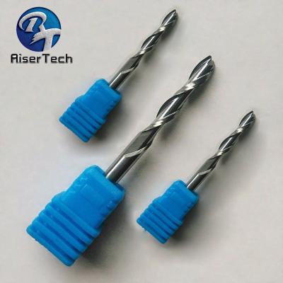 China Solid Carbide Router Bits Two Flute Flat Square End Mill For Wood MDF Hard Wood for sale