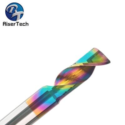 China Acrylic Plastic 3 Flute End Mill Bright Finished No Coating for sale