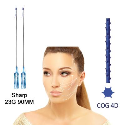 China Good price cosmetic PCL Cog 4D Sharp 21G 90mm v line face eye lifting hilos PCL cog 4D thread korea for sale