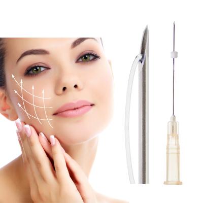 China Disposable absorbabl collagen PCL mono 26G 90mm nose v line face lifting PCL thread korea for sale