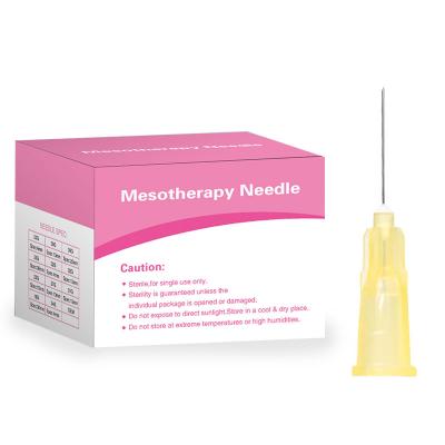 China Disposable  Extra Long Safety Hypodermic Needle 34g 2mm Mesotherapy Needle for sale