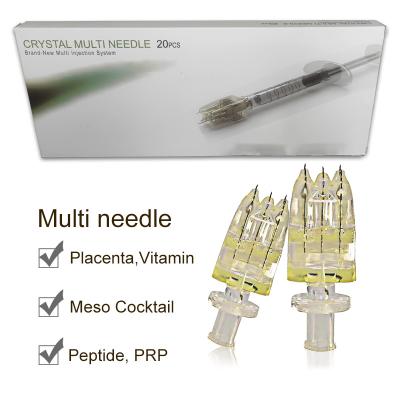 China Crystal 5 Pins Multi Injector Needles Disposable Syringe Meso Needle for sale