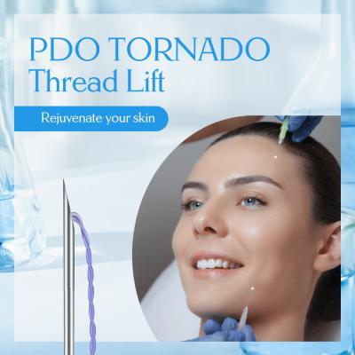 China Sterile Packaging 27G 38mm Tornado Pdo Threads For Face Lifting for sale