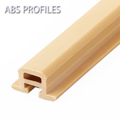 China Rigid Plastic Extrusion Profiles ABS Material For Boards And Panels for sale