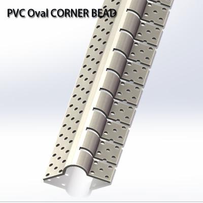 China Extrusion Processing White PVC Corner Bead Edge Strip With Mesh for sale