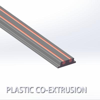 China ODM Copper Plastic Conductive Co Extrusion Profiles For Led Mounting for sale