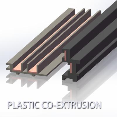 China Custom Plastic Copper Co Extrusion Profiles Led Surface Profile for sale
