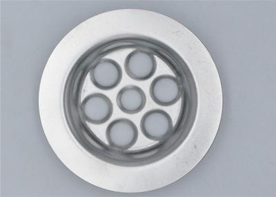 China High Grade Silver Metal Sink Strainer , Kitchen Sink Strainer Waste Plug for sale