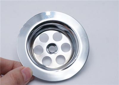 China Chrome Plated Bathroom Basin Strainer Round Good Filter Effect Anti - Clogging for sale