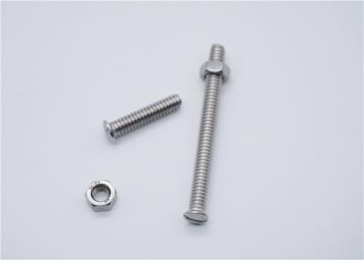 China Stainless Steel 304 Metal Stamping Parts British Thread 1 / 4 - 20 Silver  Hexagonal Nut And Screw for sale