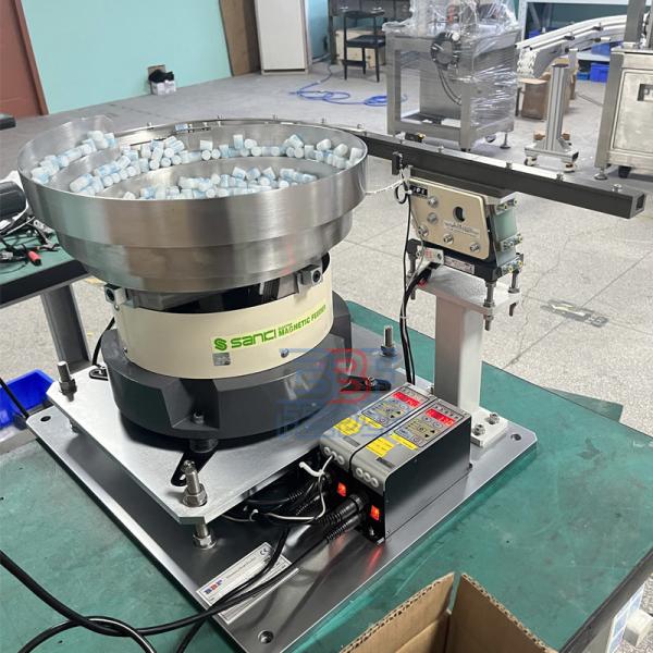 Quality Dual Channel Vibratory Bowl Feeder Bottle Crown Lid Vibrating Cap Feeder for sale