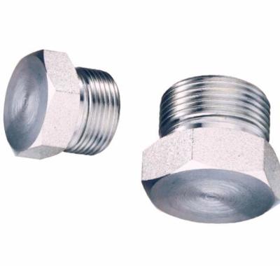 China Stainless Steel Hexagonal External Thread Joint with American Conical Thread Plug for sale