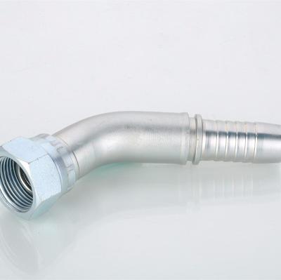 China Galvanized Sheet Stainless Steel Hydraulic Hose Fitting Reusable Female 45 Degree Elbow for sale