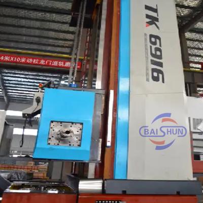 Κίνα Υψηλής ακρίβειας υψηλής ακαμψίας μεταλλικής CNC τρυπαντικής και φρεναριστικής μηχανής οριζόντια λευκή και μπλε προς πώληση