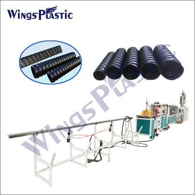 중국 40-150mm HDPE 나선형관 성형 기계 물결 모양의 플라스틱 파이프 기계 판매용
