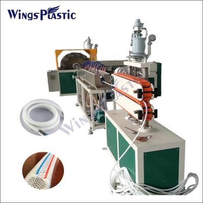 China Plastic Soft PVC Tuinvezel Geflechte Versterkte Pijp Slang Tube Extrusie Productie Machine Te koop