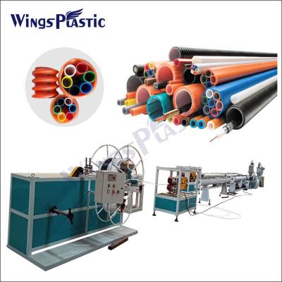 China Plastic HDPE Single Wall Corrugated Optic Duct Pipe Cod Pipe Making Machine Extrusion Line for sale