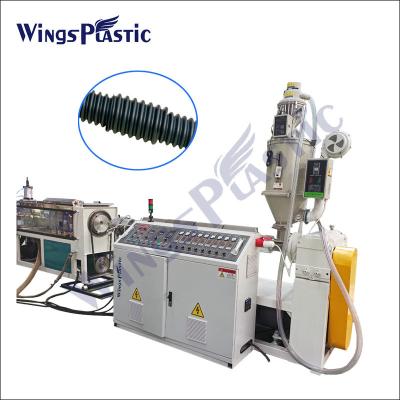 中国 PLCの制御システムのHDPEの螺線形の波形の管/管の放出ライン 販売のため