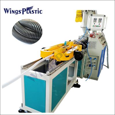 China Flexible Pp Pe Single Wall Corrugated Pipe Extruder Machine / Corrugated Hose Pipe Plastic Extruders Production Line for sale