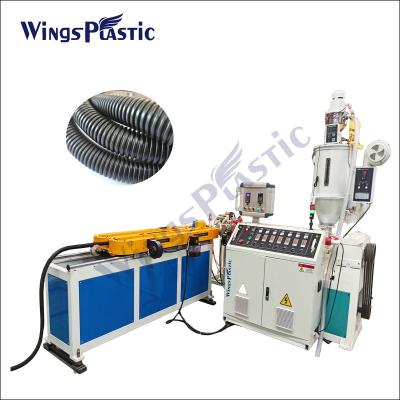 China Pp Pe Pvc Plastic Single Wall Flexible Corrugated Hose Pipe Extrusion Machine Production Line for sale