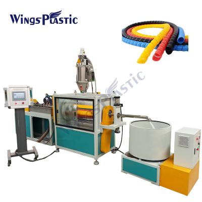 China Hdpe Pp Pe Pvc Hydraulic Spiral Wrap Protection Hose Protector Pipe Making Machine Producing Line Extruders for sale
