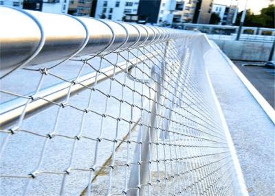 China Diamond Black Wire Mesh Railing Guard 60 Degree For Balcony for sale