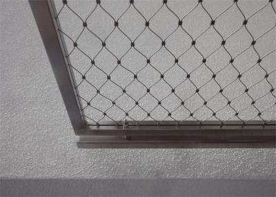 China 20*20mm Diamond Wire Mesh Panels 7X19 , Black Metal Mesh Fencing 304L for sale