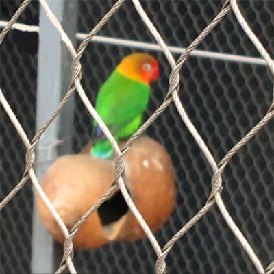 Chine Fil fait sur commande Mesh Flexible de cage à oiseaux de Mesh Knotted 316L 304L de clôture de zoo à vendre