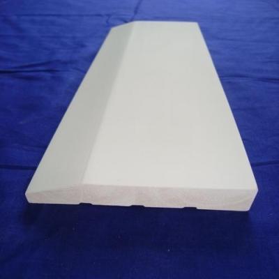 China Eco Friendly White Wood Baseboard , Building Decration Primed Wood Baseboard for sale