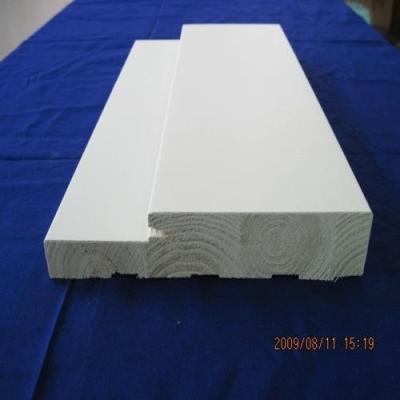 China White Primed Finger Joint Wooden Door Frame Easy Installation Multifuction for sale