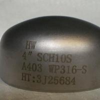 China Stainless Steel Pipe End Cap Butt Weld 2 Inch 304l 316l Material for sale